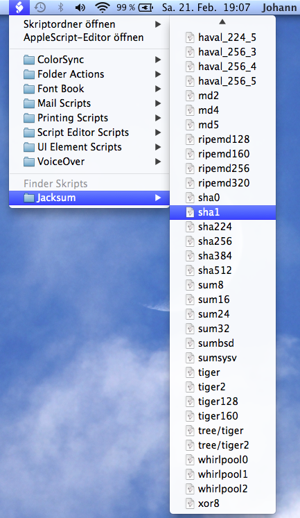 Jacksum on Mavericks